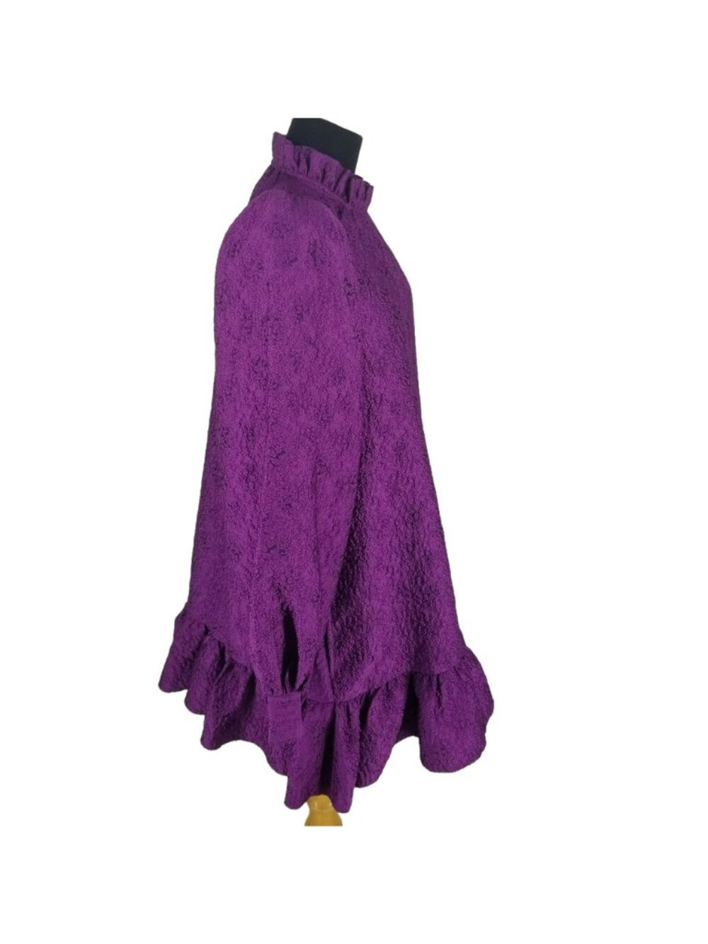 Ulla Johnson $1145 Victorian Ruffle Neck Babydoll Cocktail Dress - Picture 7 of 16